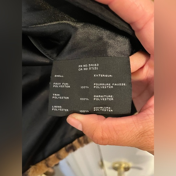 MARC NEW YORK faux fur leopard print vest Sz L - Picture 8 of 8